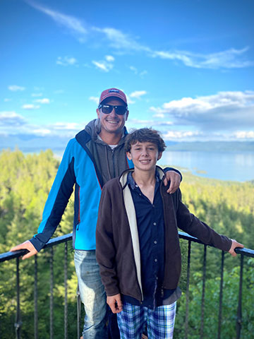 Scott Herndon Hiking With Son